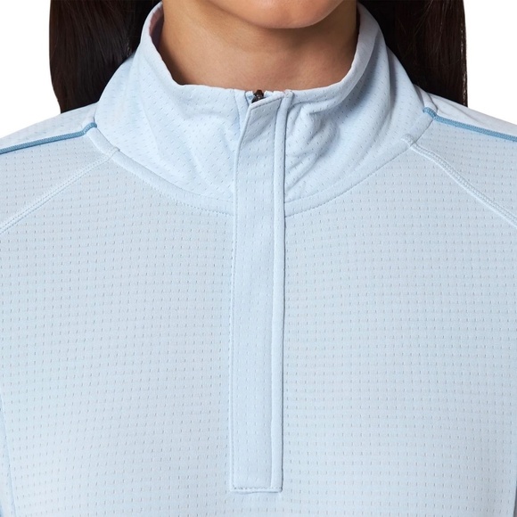 Mondetta Ladies' Quarter-Zip Pullover, Zippered Pockets, Light Blue, Small NWT - Picture 3 of 15